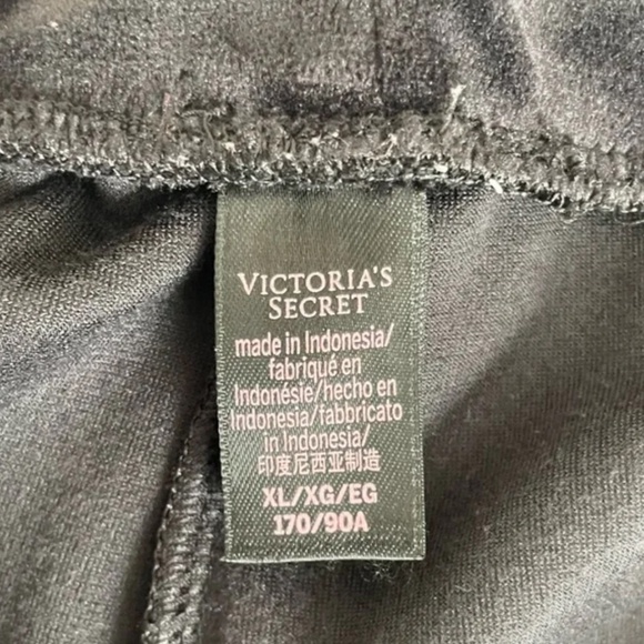 Like new Victoria Secret black velour joggers with rhinestones - Picture 9 of 10